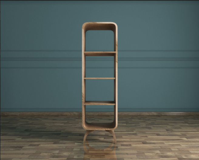 Деревянный стеллаж "Ellipse" узкий арт EL06 в Москве Деревянный стеллаж "Ellipse" узкий арт EL06