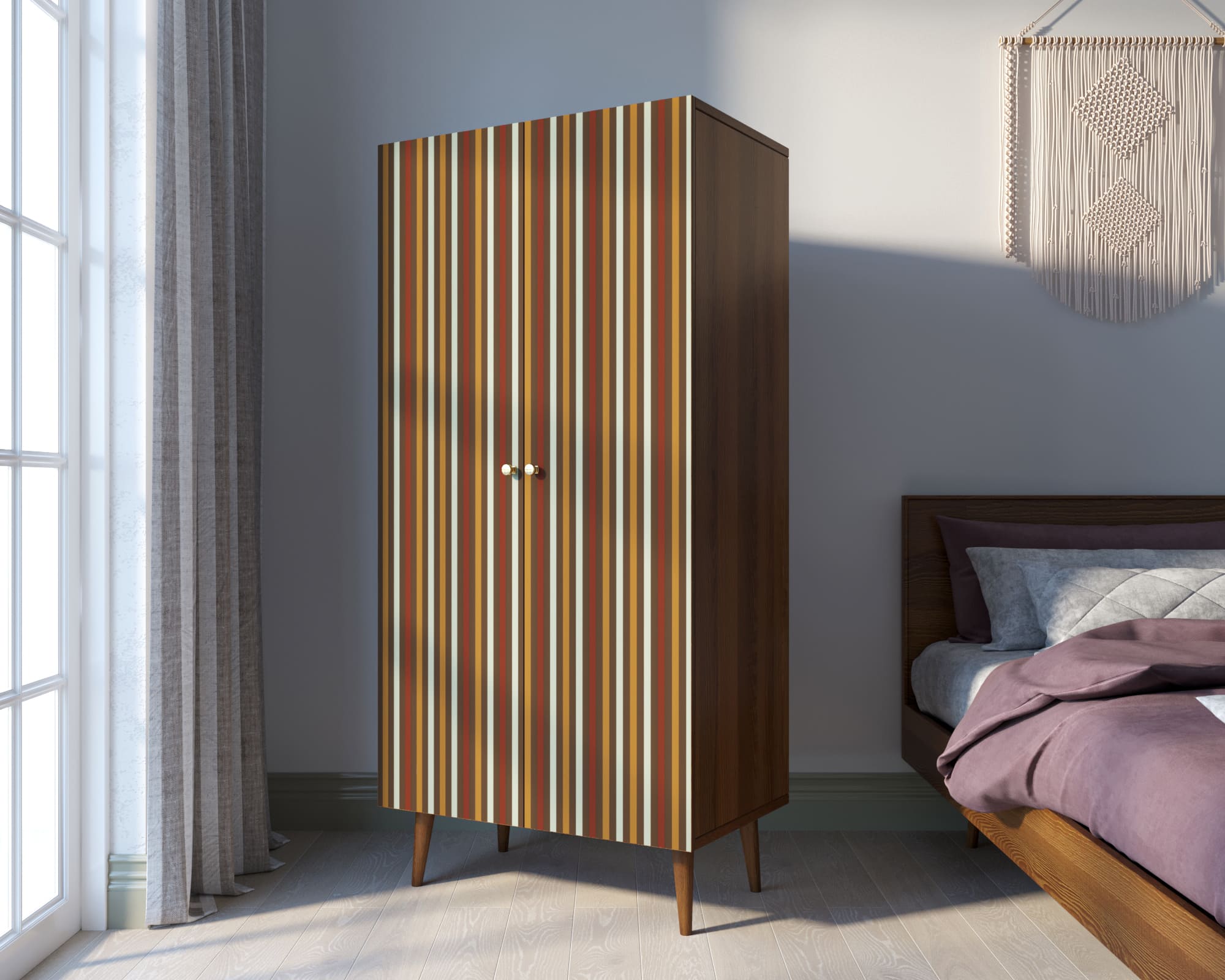 фото Шкаф малый двухстворчатый "Berber" принт 20 арт BB08/Print_20