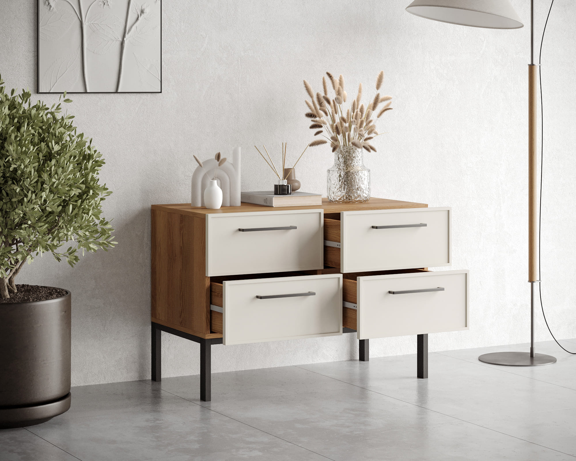 купить Комод с четырьмя ящиками "Nicole" арт NEM05