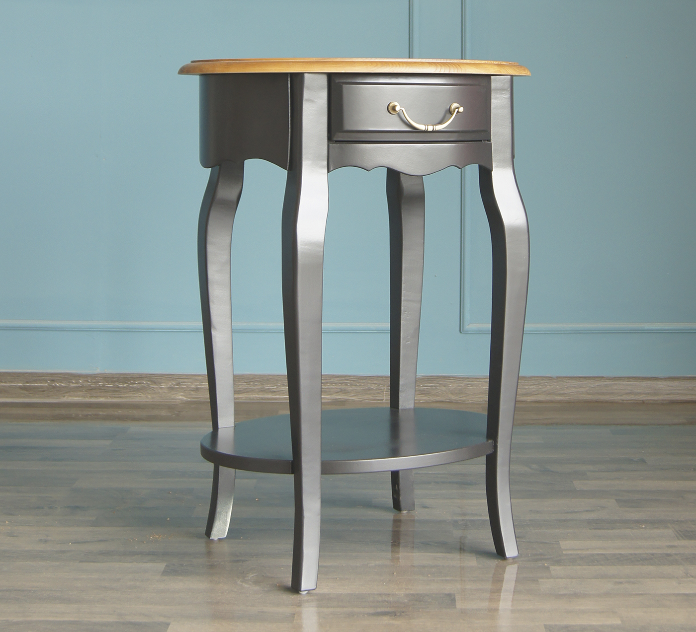 купить Овальный столик "Leontina Black" арт ST9331BLK