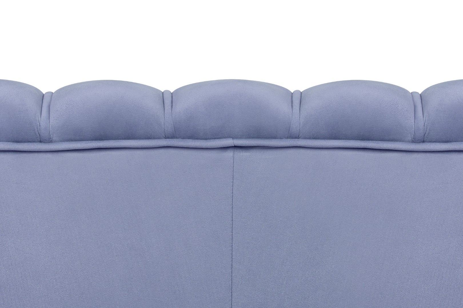 Диван ракушка Pearl Double Blue на черных ножках в интерьере