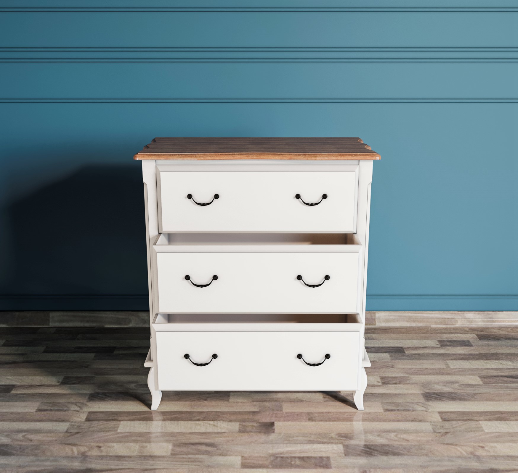 купить Комод Leontina три ящика арт ST9356 в Москве купить Комод Leontina три ящика арт ST9356