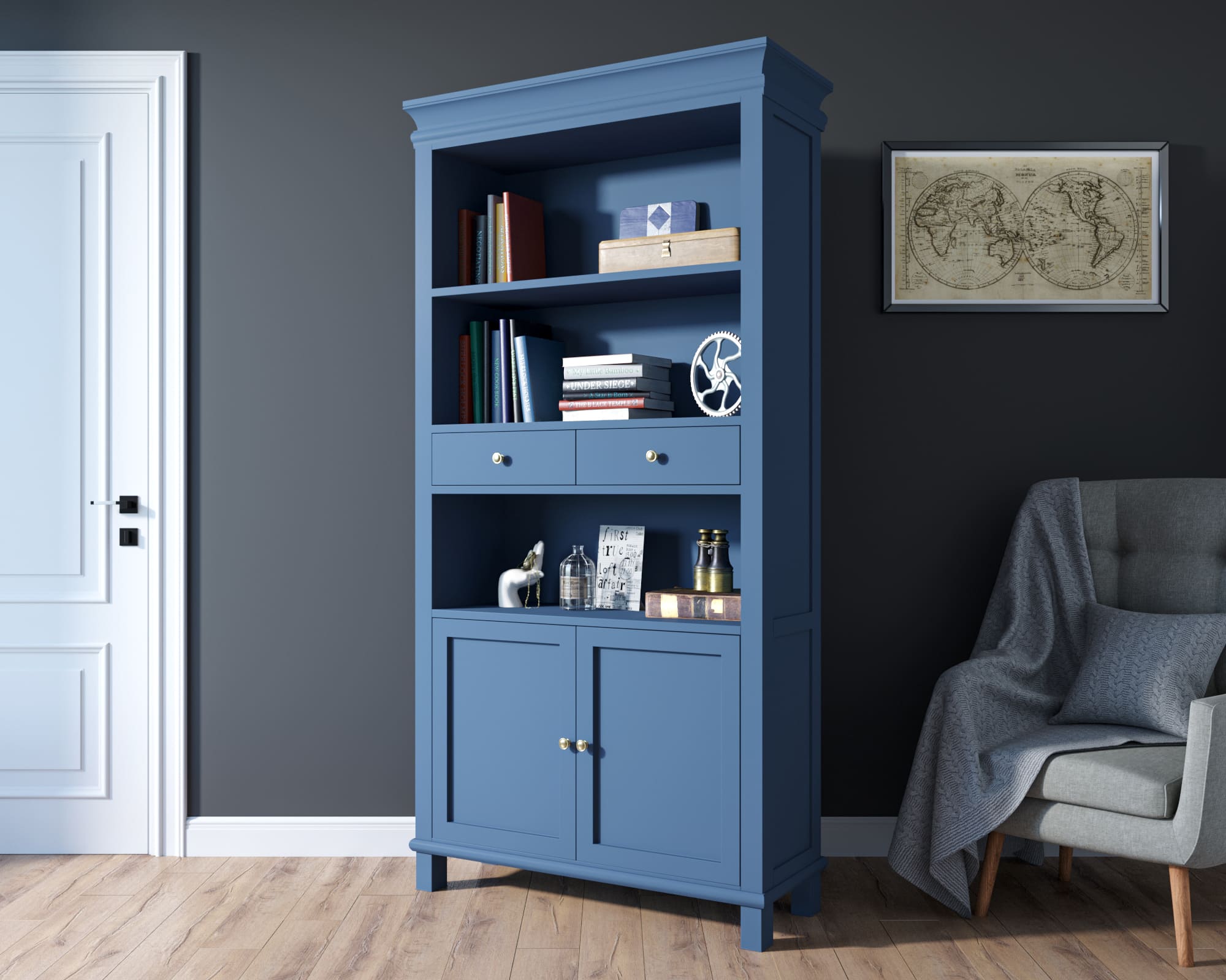 заказать Стеллаж "Jules Verne" с дверками арт JV30ETGB в Москве заказать Стеллаж "Jules Verne" с дверками арт JV30ETGB