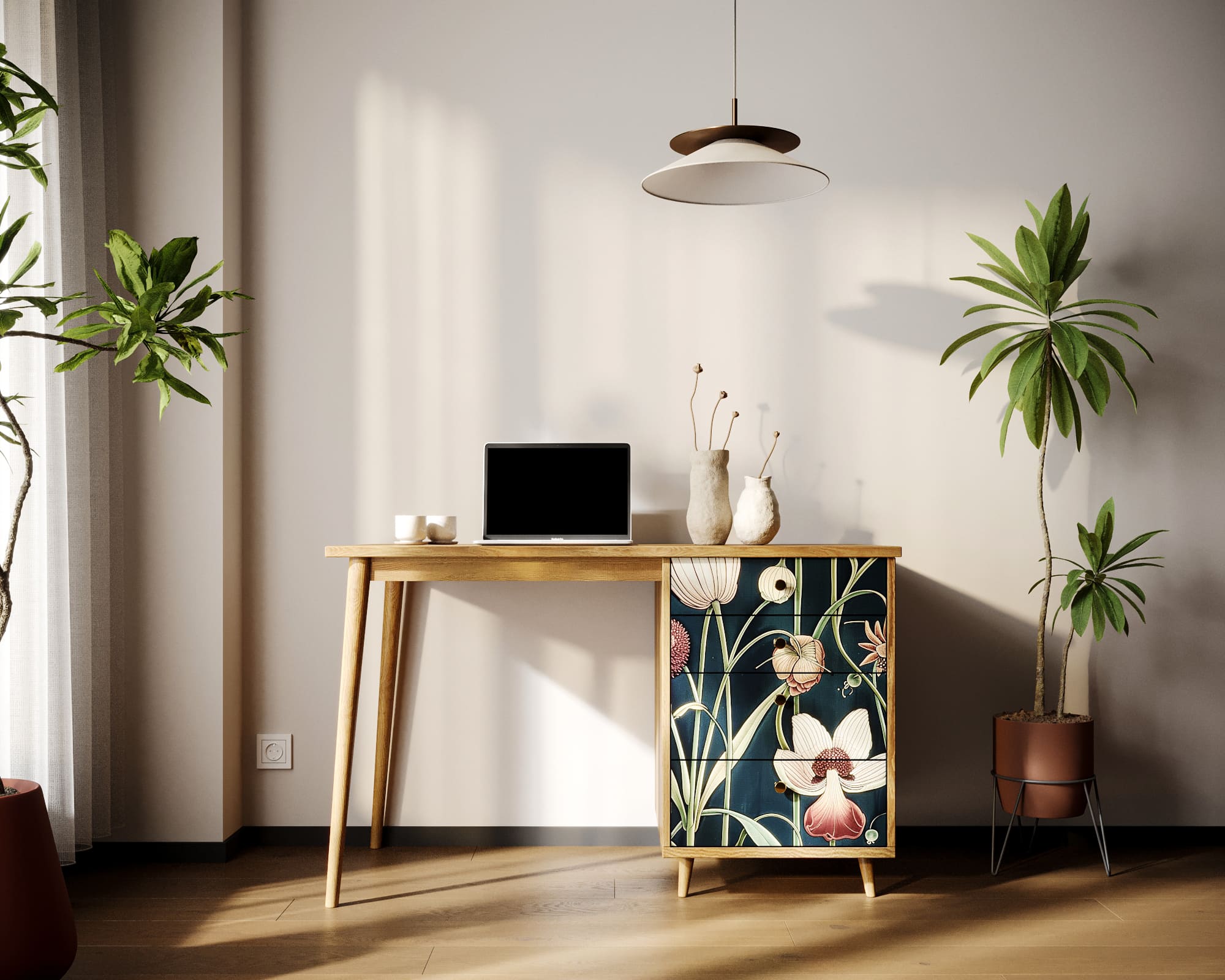 Стол рабочий "Berber" с одной тумбой арт BB31/Print_54 в интернет-магазине в Москве Стол рабочий "Berber" с одной тумбой арт BB31/Print_54 в интернет-магазине