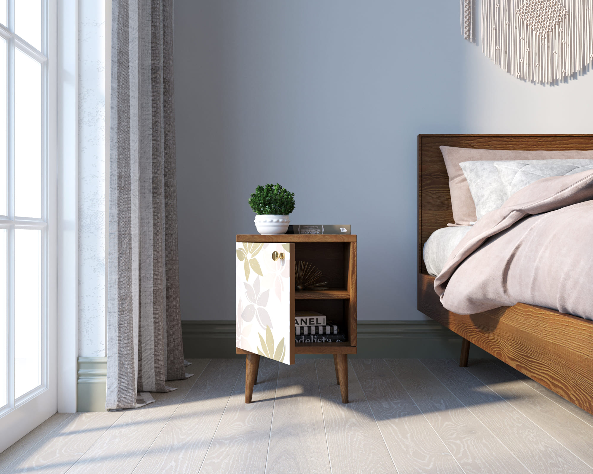 купить Тумбочка "Berber" с дверкой 27 принт арт BB21/Print_27, разноцветная в Москве купить Тумбочка "Berber" с дверкой 27 принт арт BB21/Print_27, разноцветная