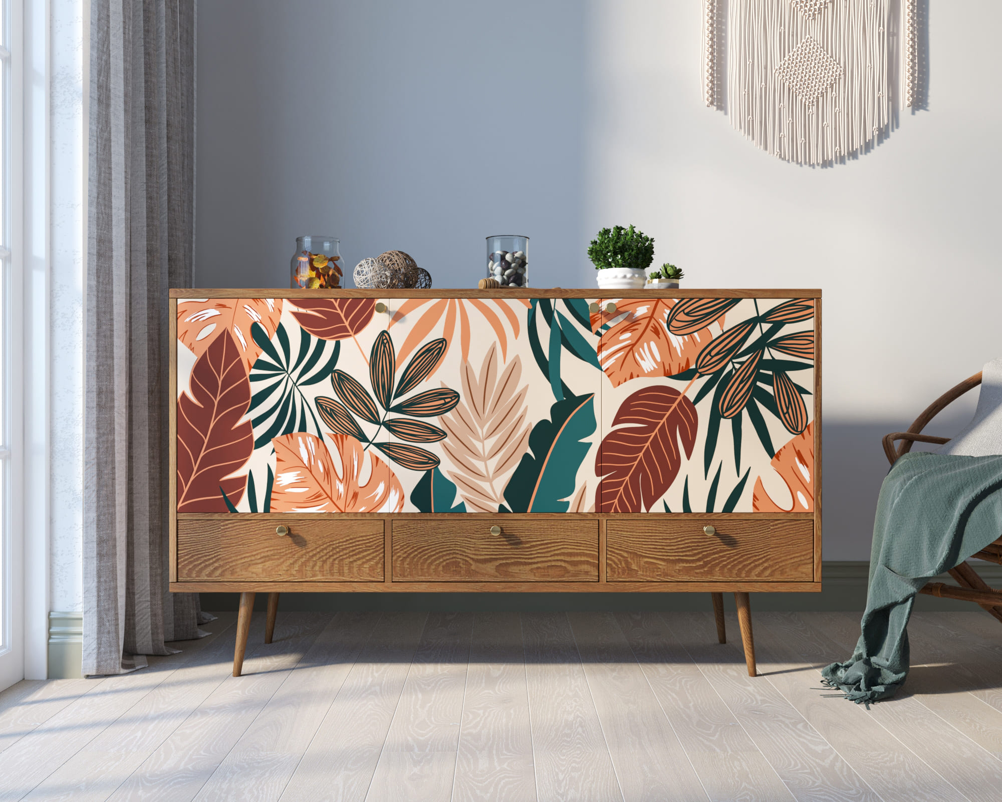 Комод "Berber" три дверки и три ящика 25 принт арт BB24/Print_25 в интернет-магазине в Москве Комод "Berber" три дверки и три ящика 25 принт арт BB24/Print_25 в интернет-магазине