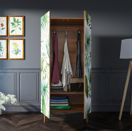 Шкаф малый двухстворчатый "Berber" принт 4 арт BB08/Print_04