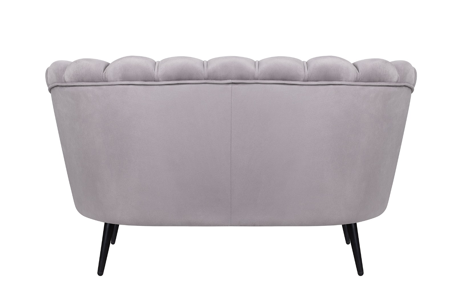 Диван ракушка Pearl Double Grey на черных ножках в интернет-магазине