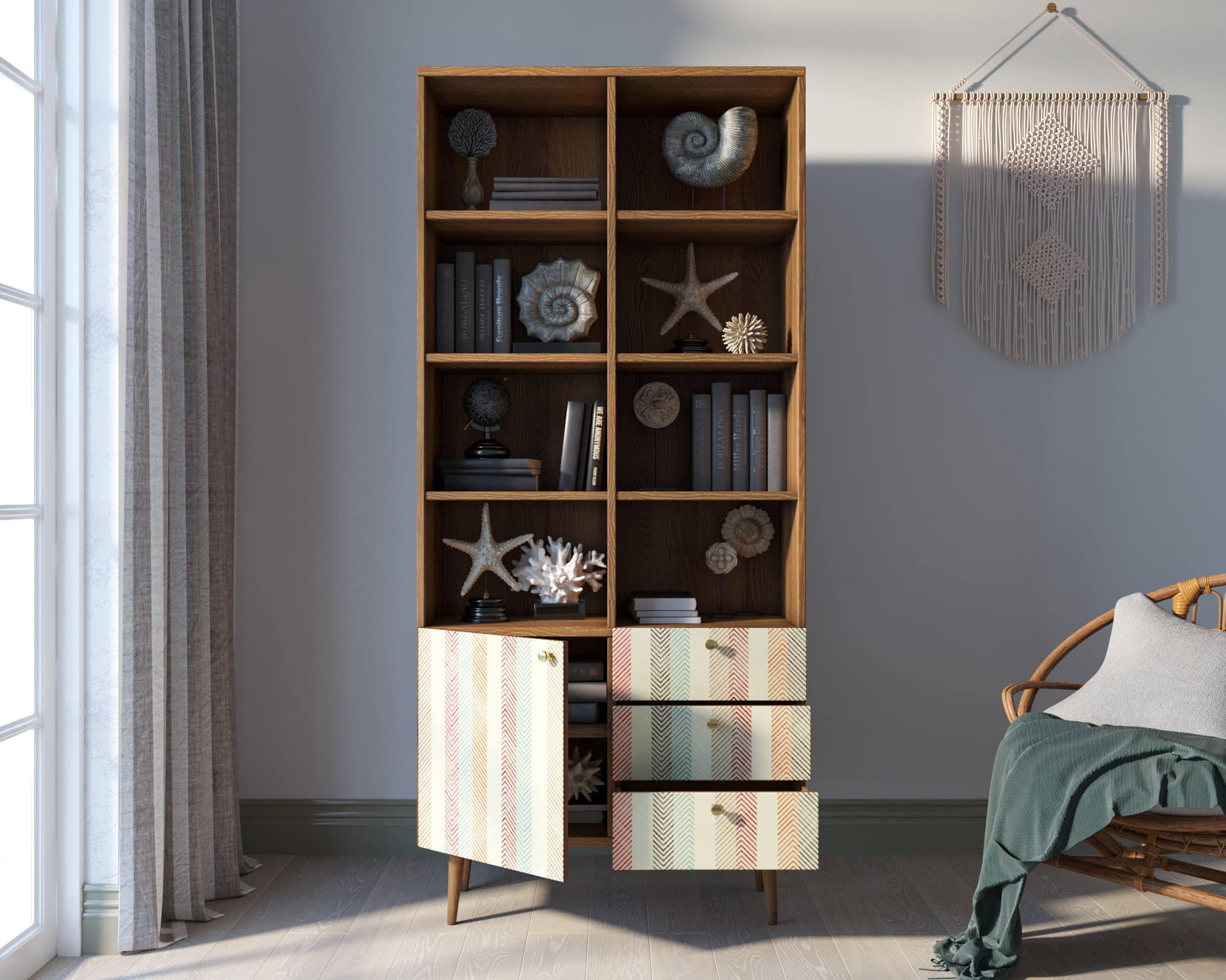 купить Стеллаж на комоде "Berber" принт 45 арт BB44/Print_45