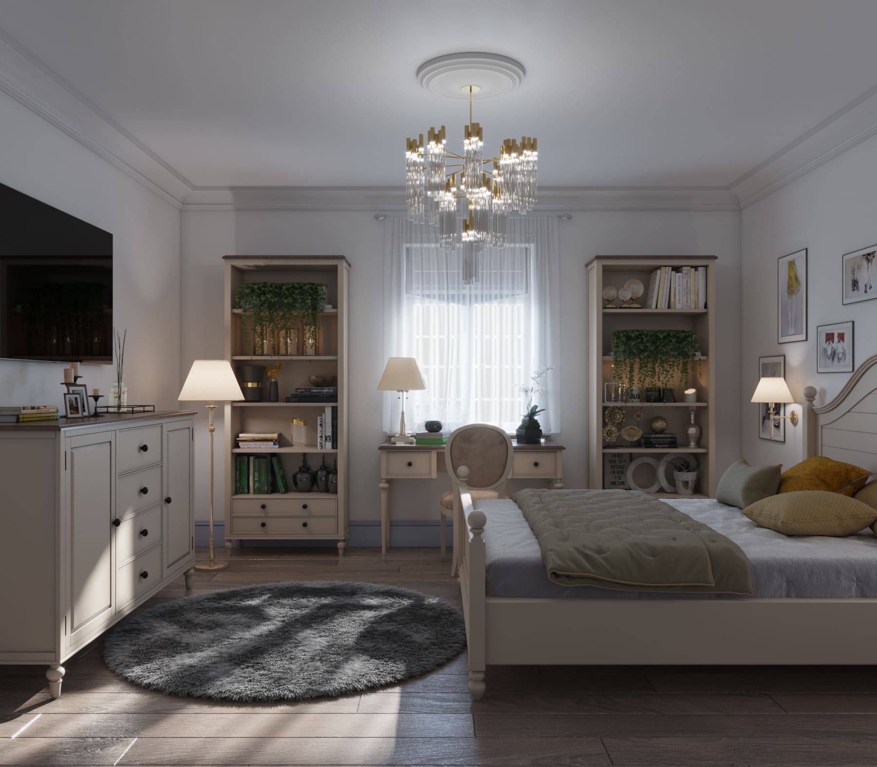 Спальня "odri" с рабочей зоной арт od400