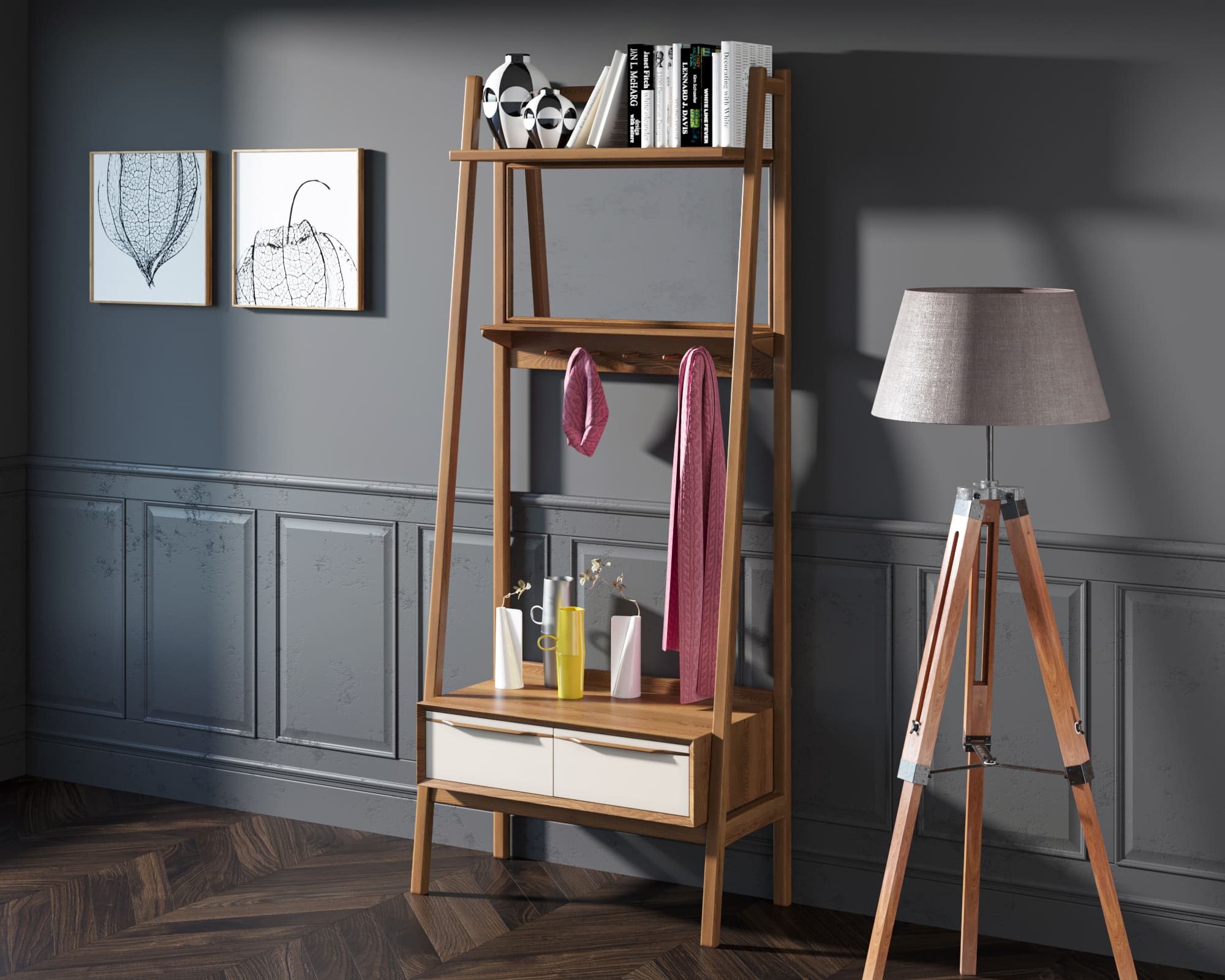 заказать Прихожая из массива дерева "Bruni white" арт BR28WH в Москве заказать Прихожая из массива дерева "Bruni white" арт BR28WH