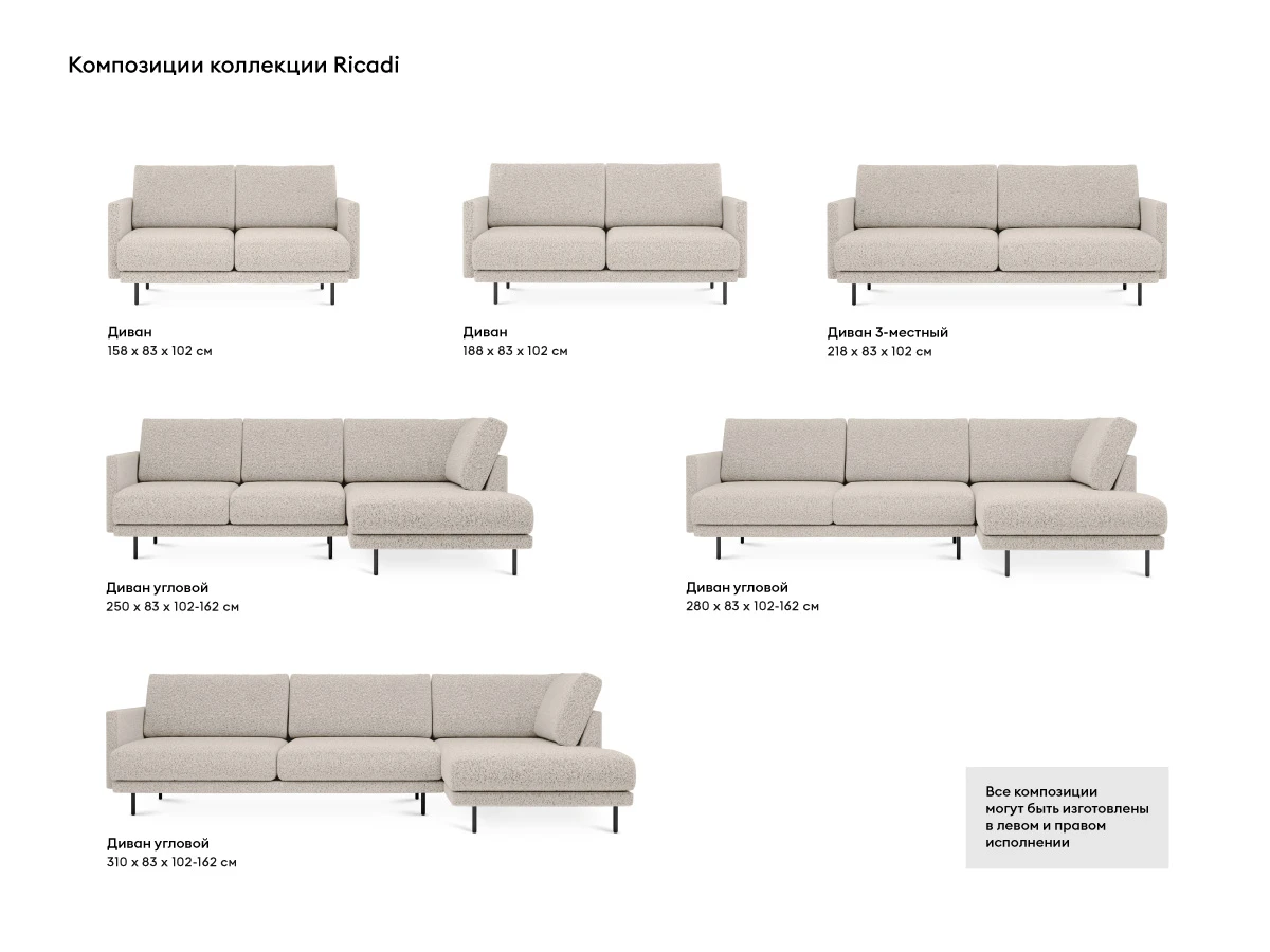 стильный Диван Ricadi угловой