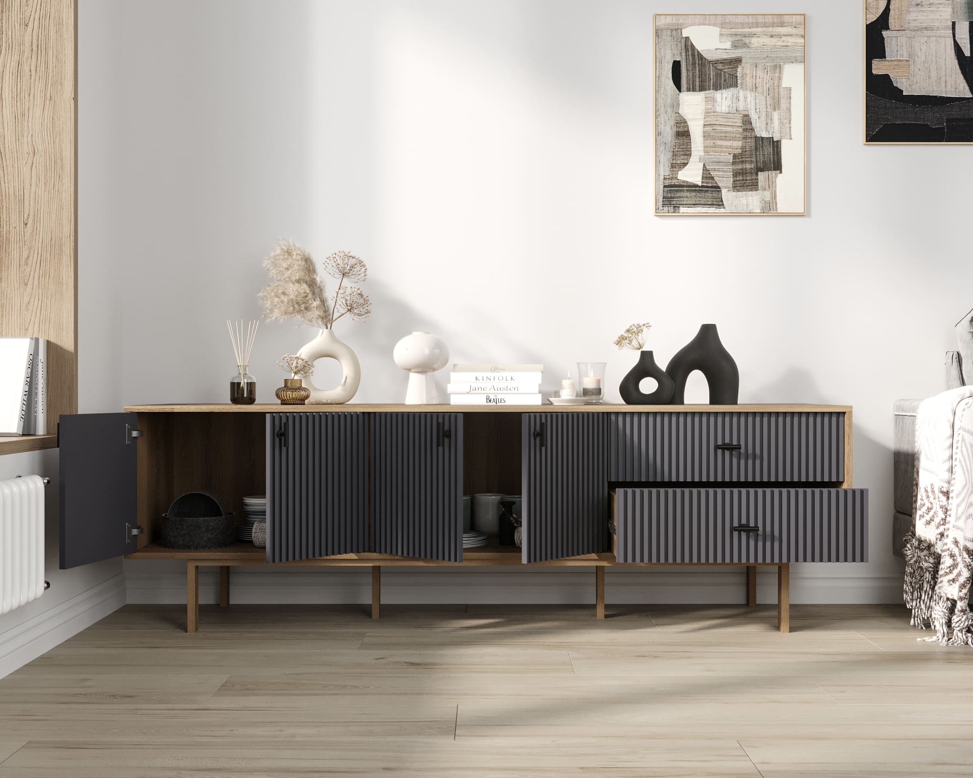 купить Комод с четырьмя дверками и двумя ящиками "Emerson" арт EM04/7024/L в Москве купить Комод с четырьмя дверками и двумя ящиками "Emerson" арт EM04/7024/L