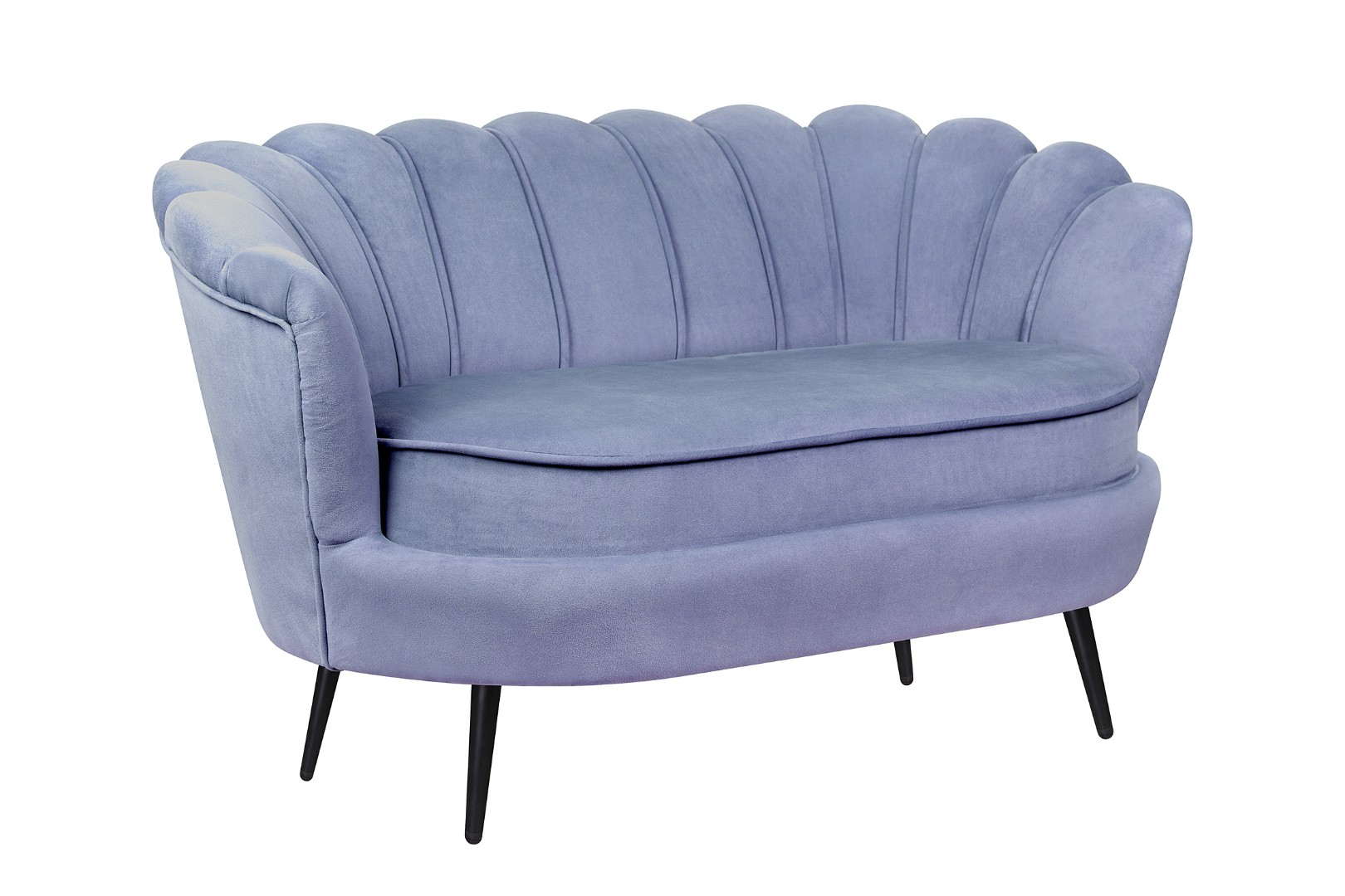 купить Диван ракушка Pearl Double Blue на черных ножках