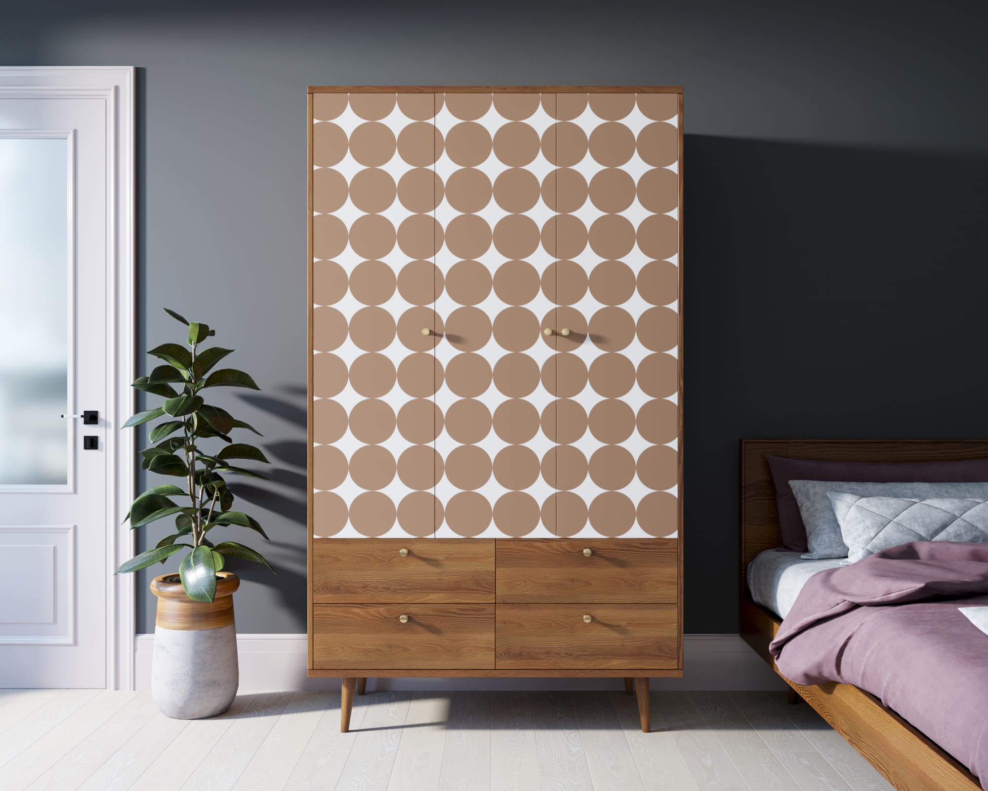 Шкаф трехстворчатый "Berber" принт 17 арт BB02/Print_17 в интерьере в Москве Шкаф трехстворчатый "Berber" принт 17 арт BB02/Print_17 в интерьере