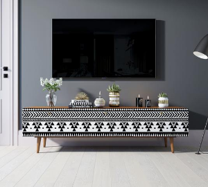 Комод "Berber" с ящиками низкий под TV принт 19 арт BB19/Print_19