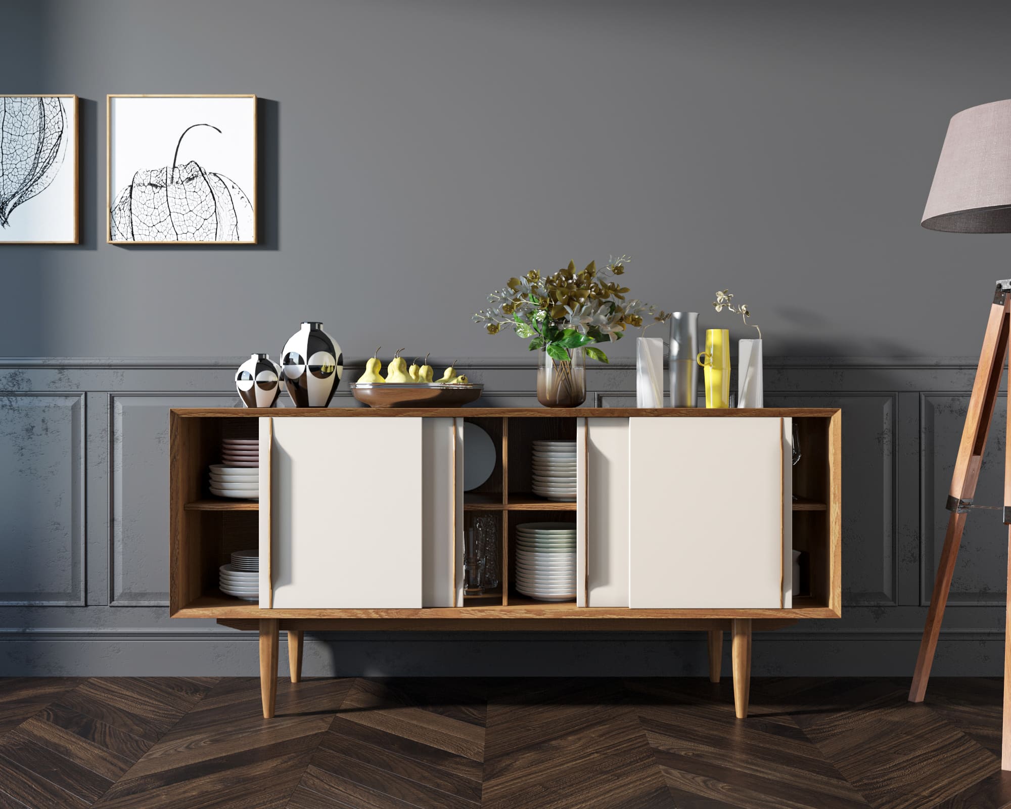 купить Комод "Bruni white" четыре дверки арт BR23WH в Москве купить Комод "Bruni white" четыре дверки арт BR23WH