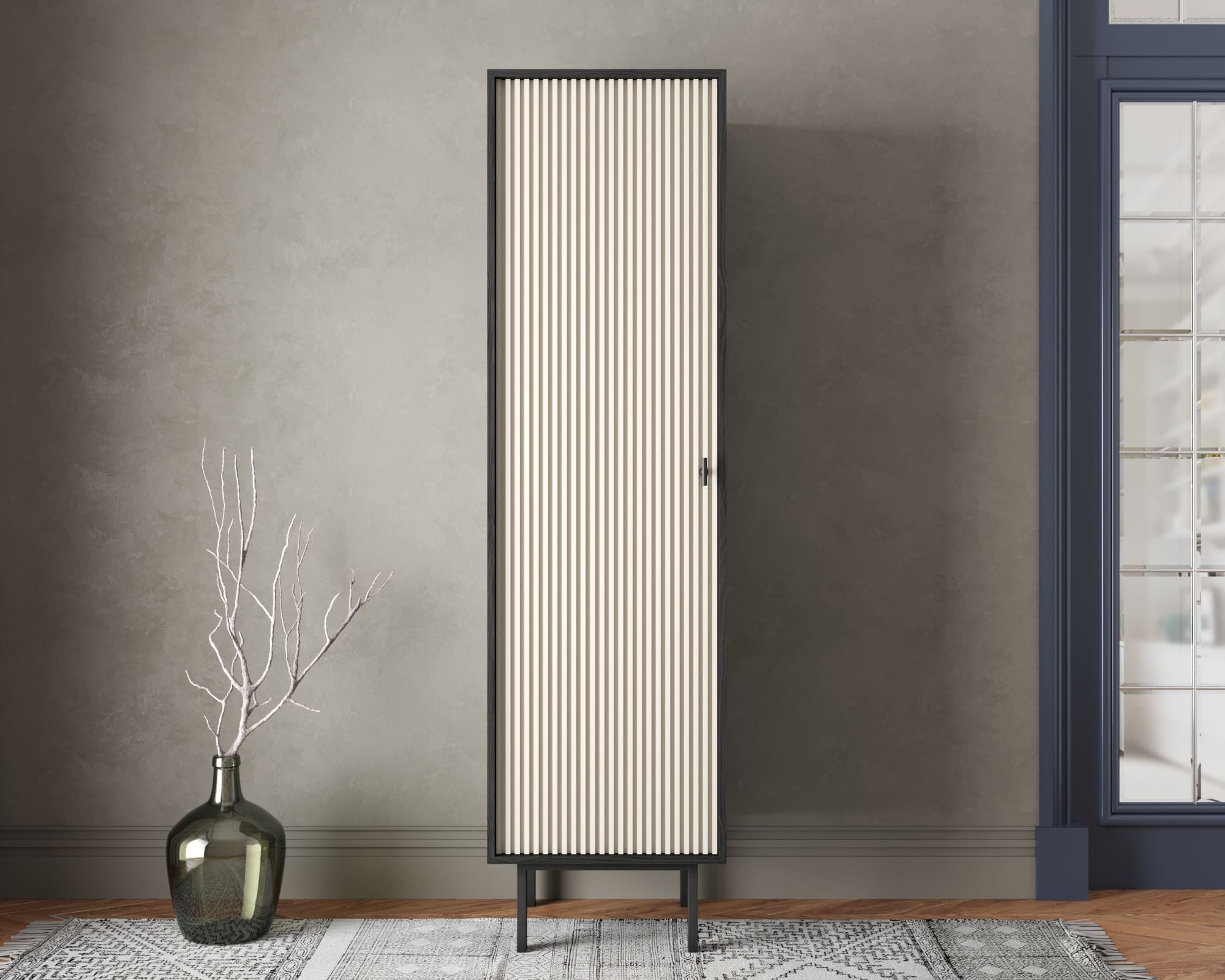 Шкаф c одной дверкой "Emerson" арт EM101/milky/L в интернет-магазине