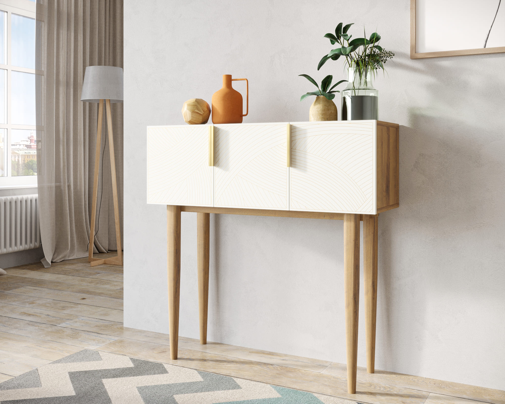 заказать Консоль с тремя дверками "Line" LN15/GR1/beige в Москве заказать Консоль с тремя дверками "Line" LN15/GR1/beige