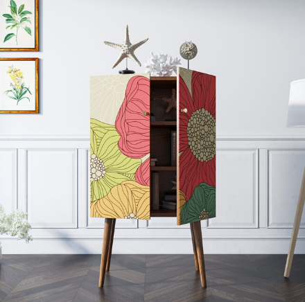 купить Комод на высоких ножках "Berber" 5 принт арт BB09/Print_05