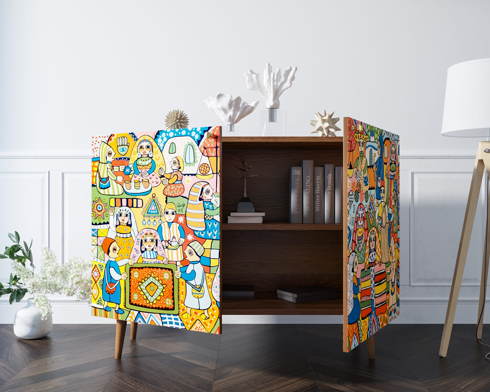 Комод "Berber" две дверки 1 принт арт BB04/Print_01 в интернет-магазине в Москве Комод "Berber" две дверки 1 принт арт BB04/Print_01 в интернет-магазине