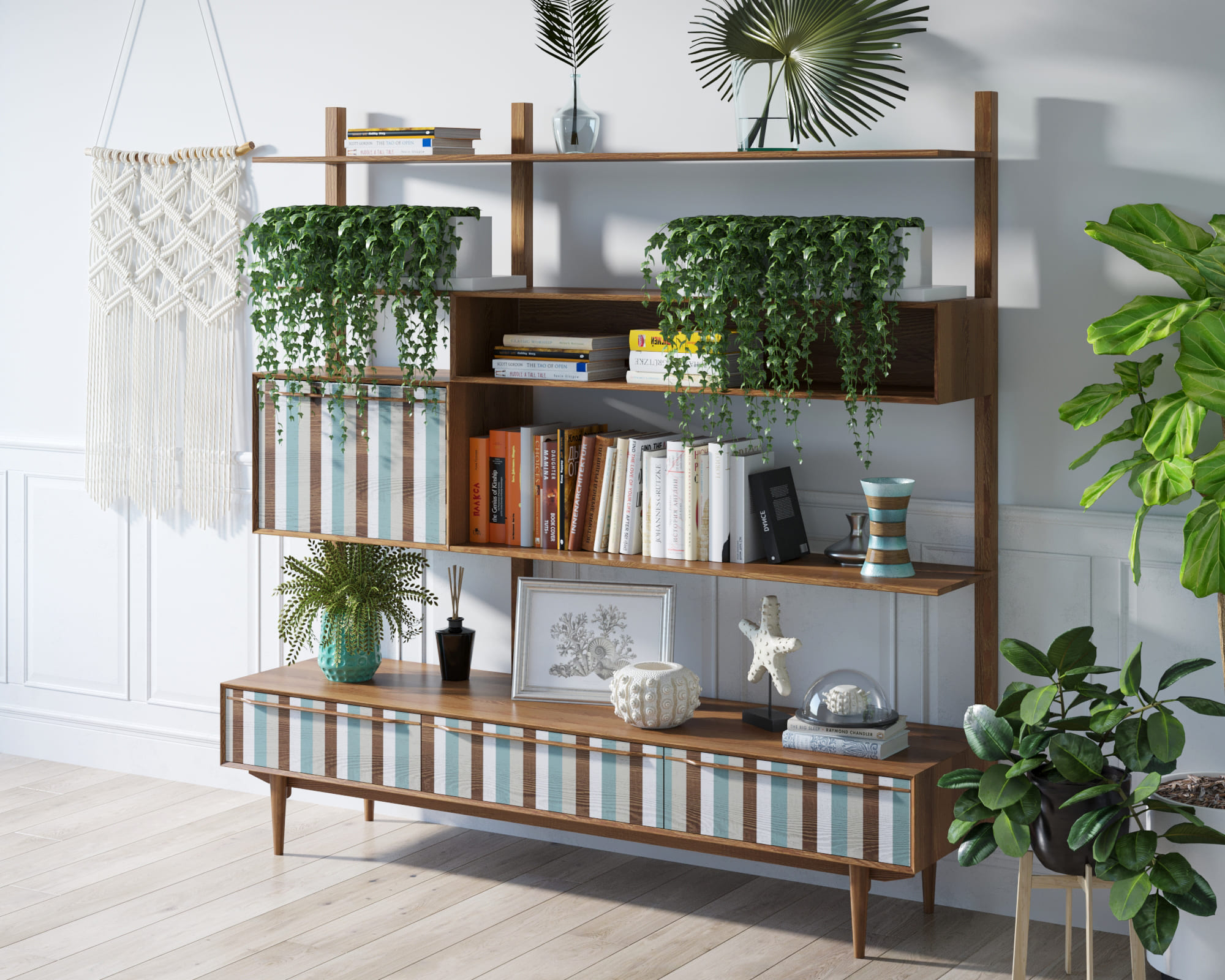 купить Стеллаж "Bruni print 1" с ящиками арт BR-20/print_1 в Москве купить Стеллаж "Bruni print 1" с ящиками арт BR-20/print_1