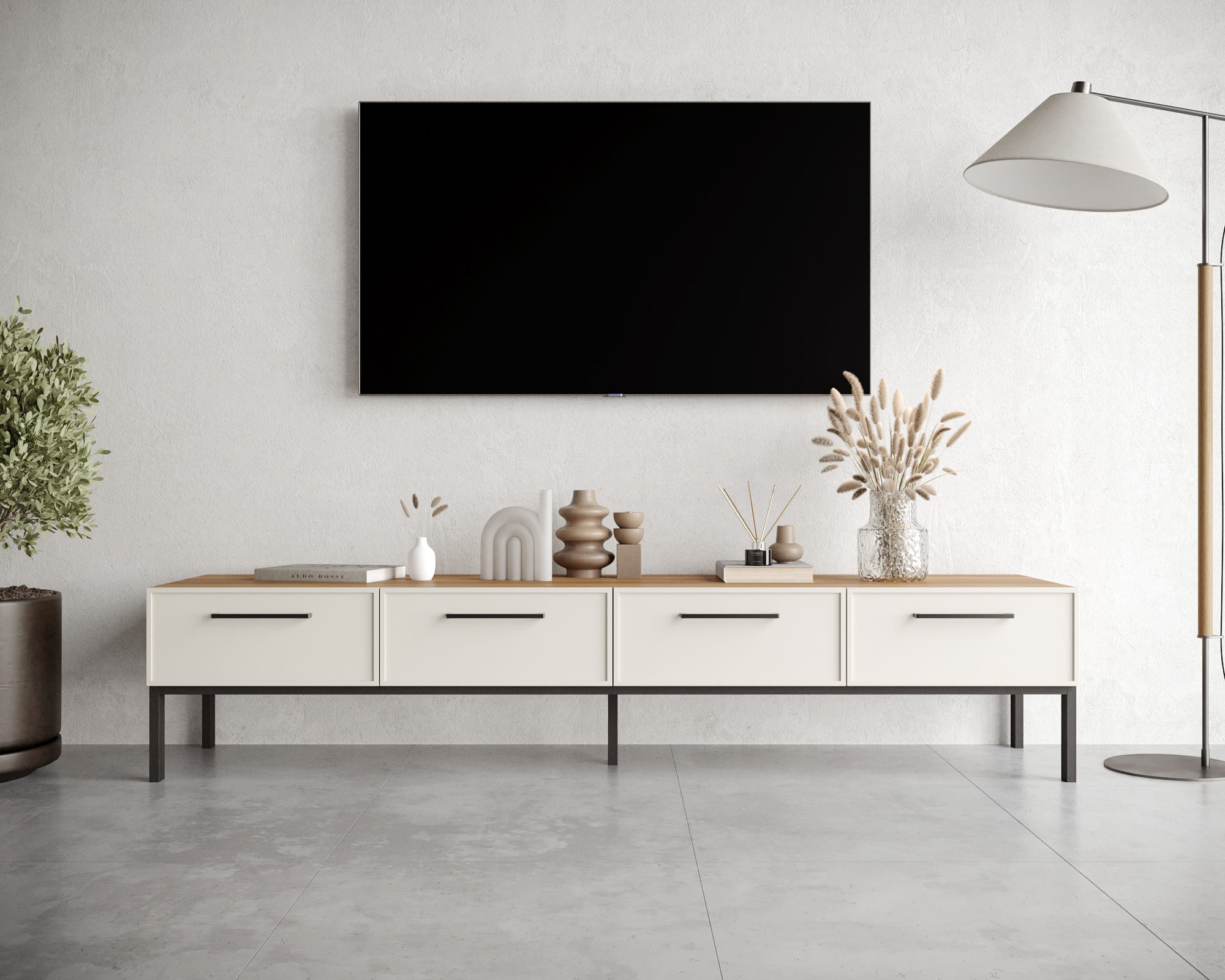 Комод с четырьмя ящиками под TV "Nicole" арт NEM06 в интернет-магазине