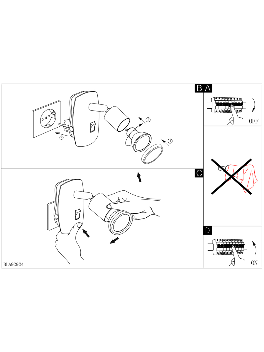 купить Бра в розетку светодиодное MINI 4 92925 в Москве купить Бра в розетку светодиодное MINI 4 92925