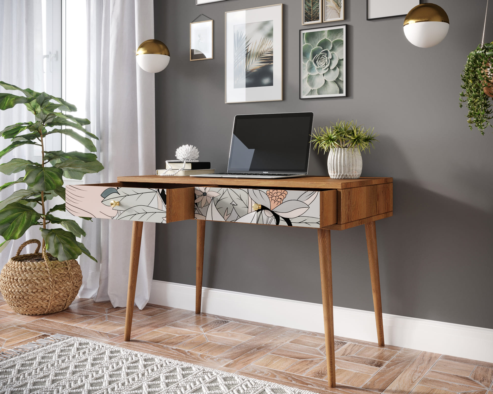 Стол рабочий "Berber" малый принт 50 арт BB32/Print_50 в интернет-магазине