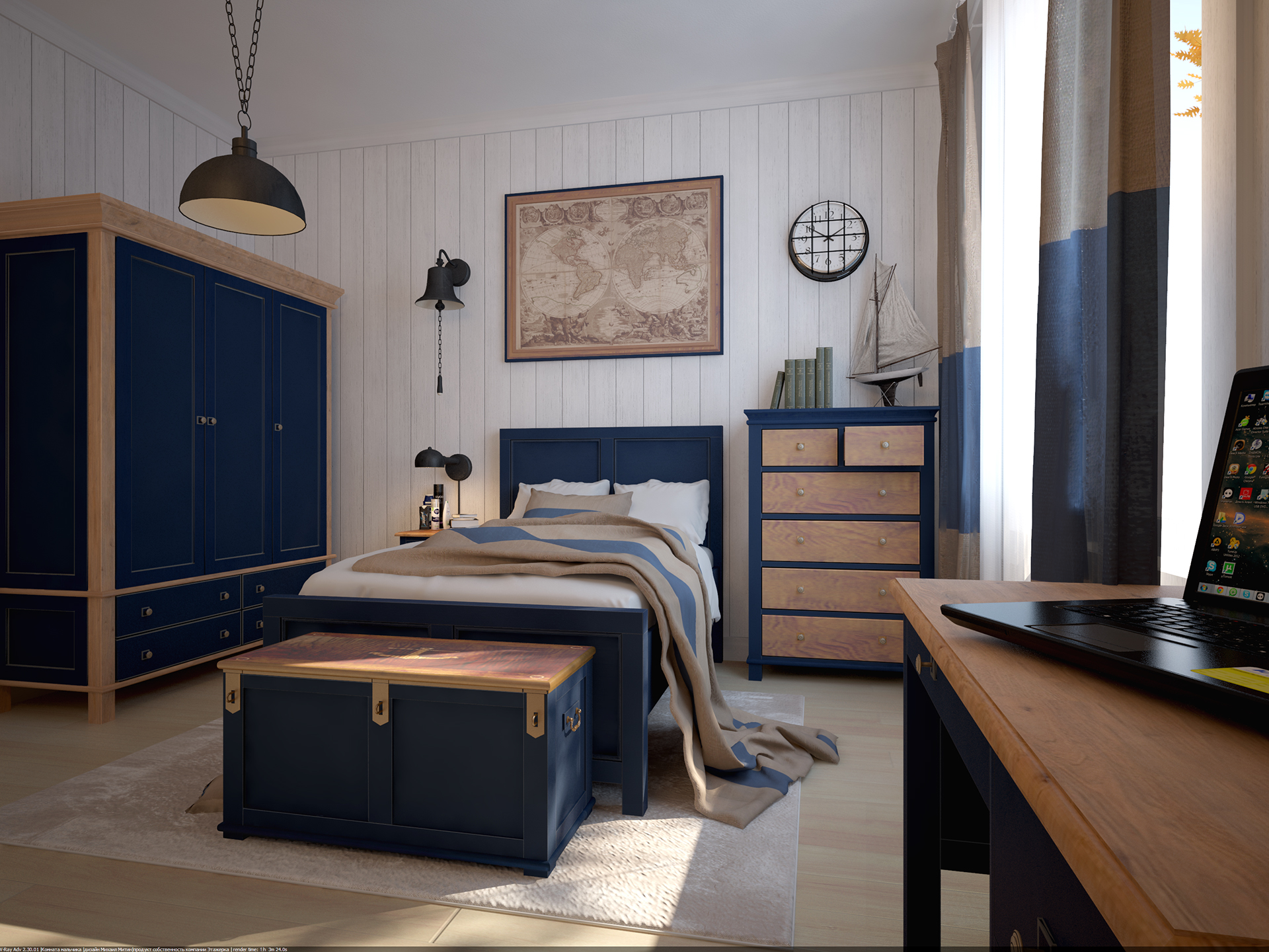 Кровать односпальная "Jules Verne" 120*200 арт JV12ETGB в интернет-магазине