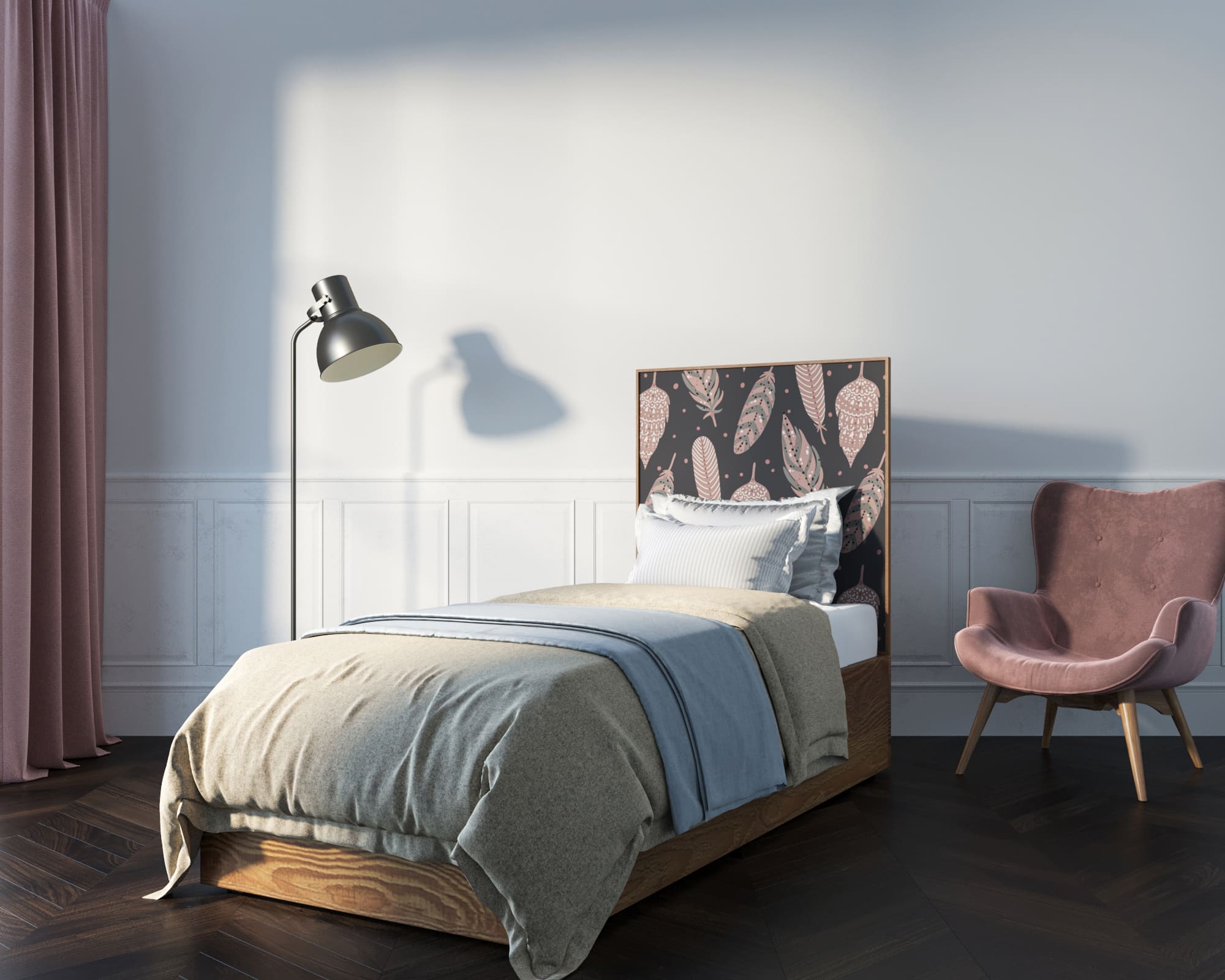 заказать Кровать "Berber" 90х200 см принт 40 арт BB43/Print_40