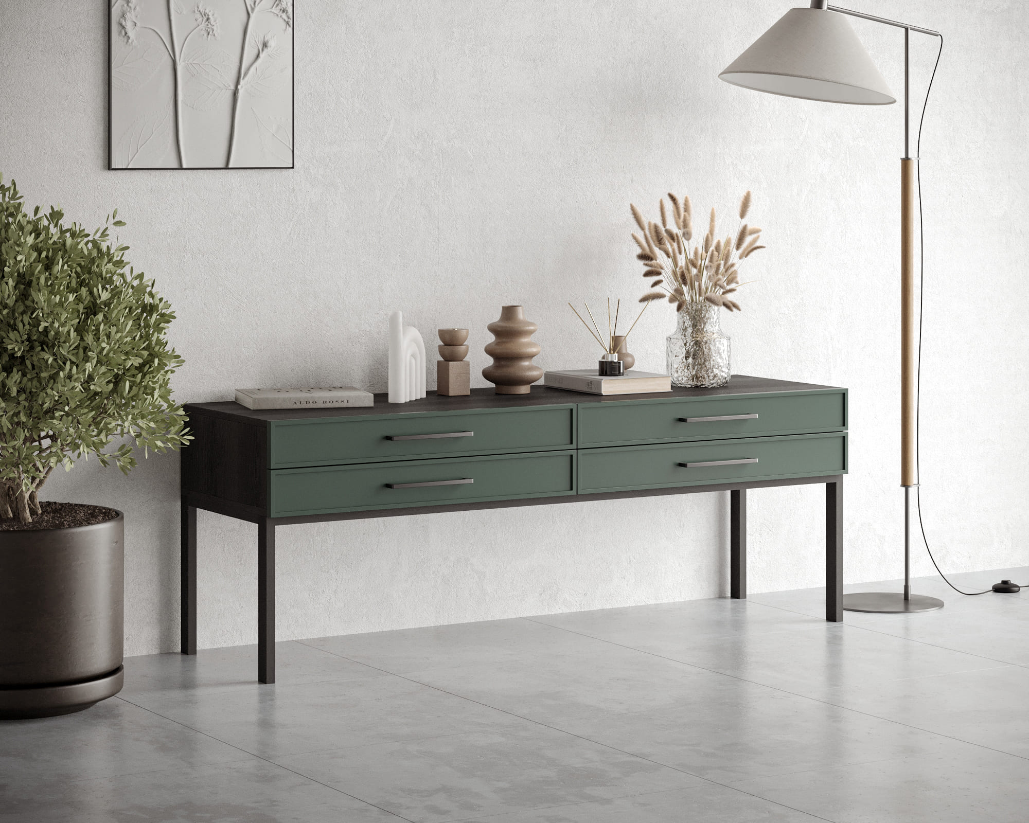 заказать Консоль с четыремя ящиками "Nicole" арт NEM23G