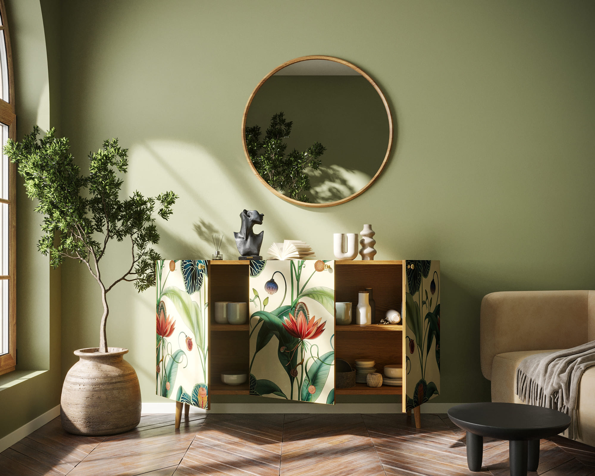 купить Комод "Berber" три дверки арт BB01/Print_55 в Москве купить Комод "Berber" три дверки арт BB01/Print_55