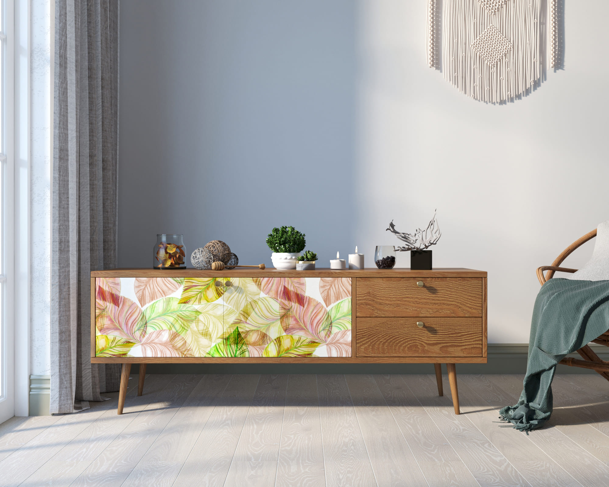 Комод "Berber" два ящика и две дверки 29 принт арт BB27/Print_29 в интернет-магазине