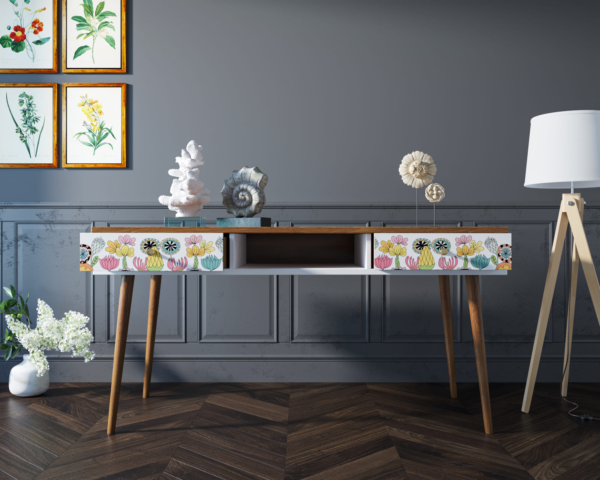 Стол рабочий "Berber" принт 3 арт BB18/Print_03 в интернет-магазине