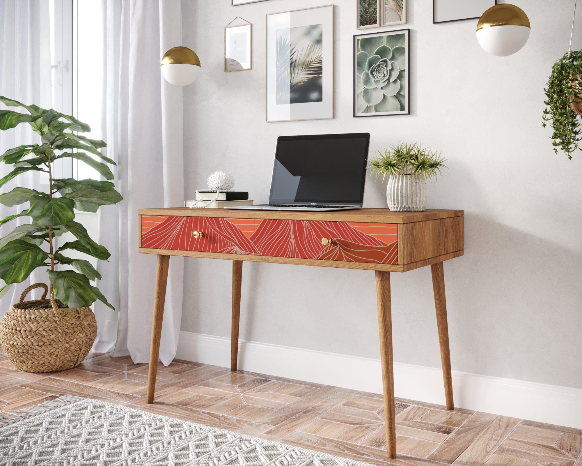 заказать Стол рабочий "Berber" малый принт 49 арт BB32/Print_49