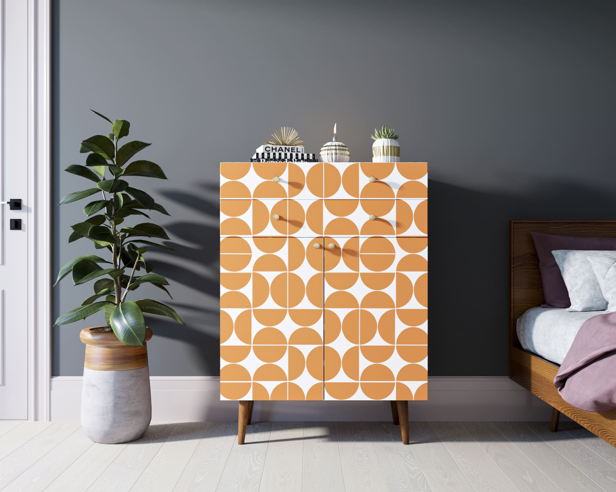 Комод "Berber" большой принт 14 арт BB12/Print_14 в интерьере