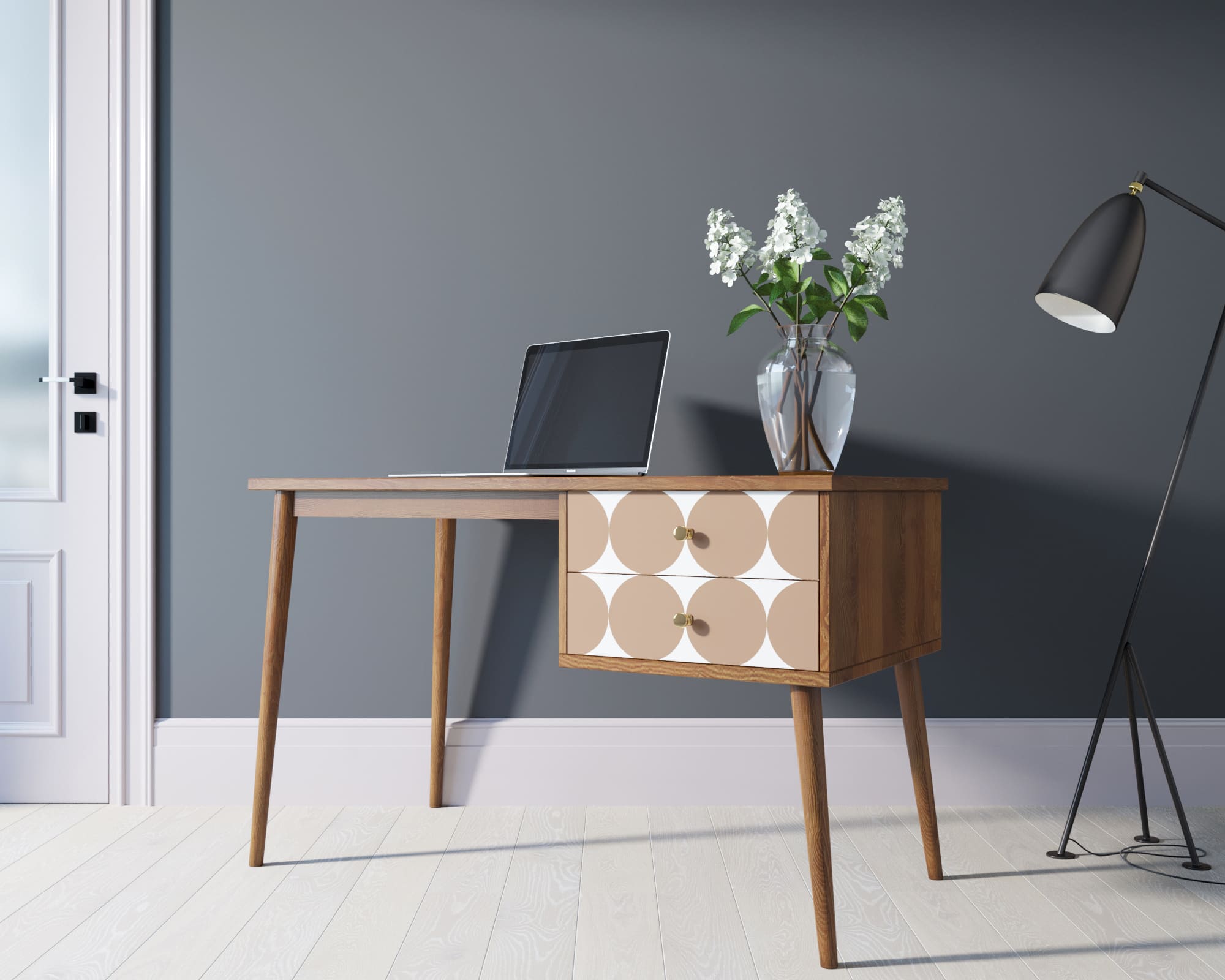 Стол рабочий "Berber" принт 17 с одной тумбой арт BB20/Print_17 в интернет-магазине в Москве Стол рабочий "Berber" принт 17 с одной тумбой арт BB20/Print_17 в интернет-магазине