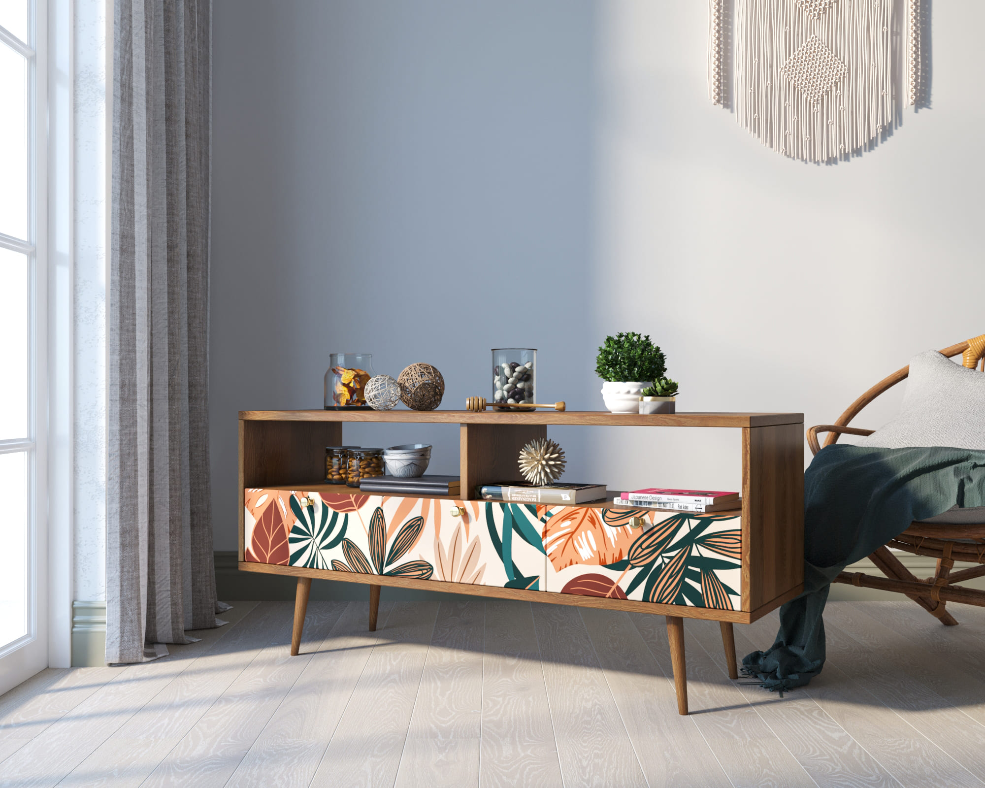 заказать Консоль "Berber" с тремя ящиками принт 25 арт BB23/Print_25 в Москве заказать Консоль "Berber" с тремя ящиками принт 25 арт BB23/Print_25