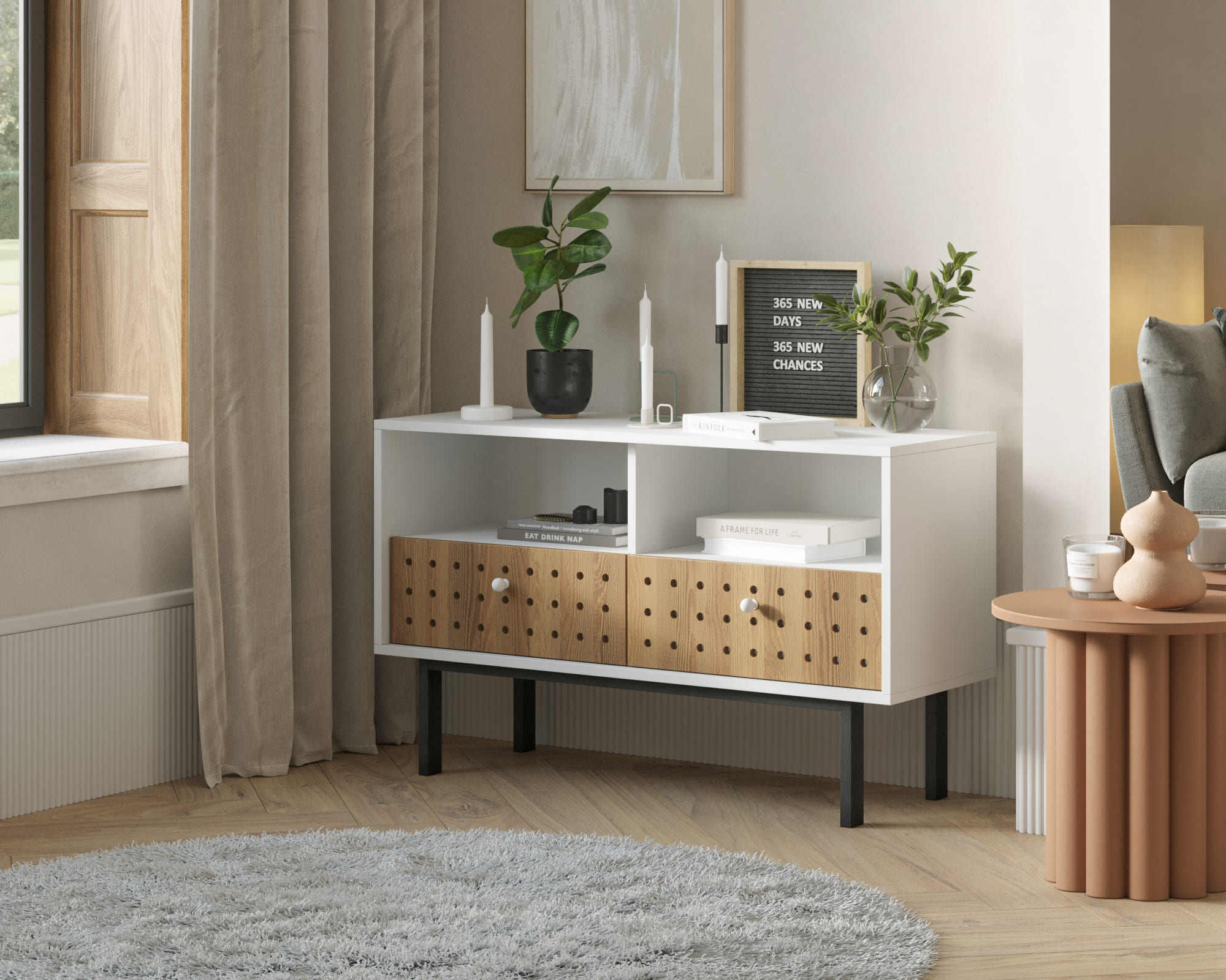 заказать Комод с двумя ящиками KOTO арт KT10