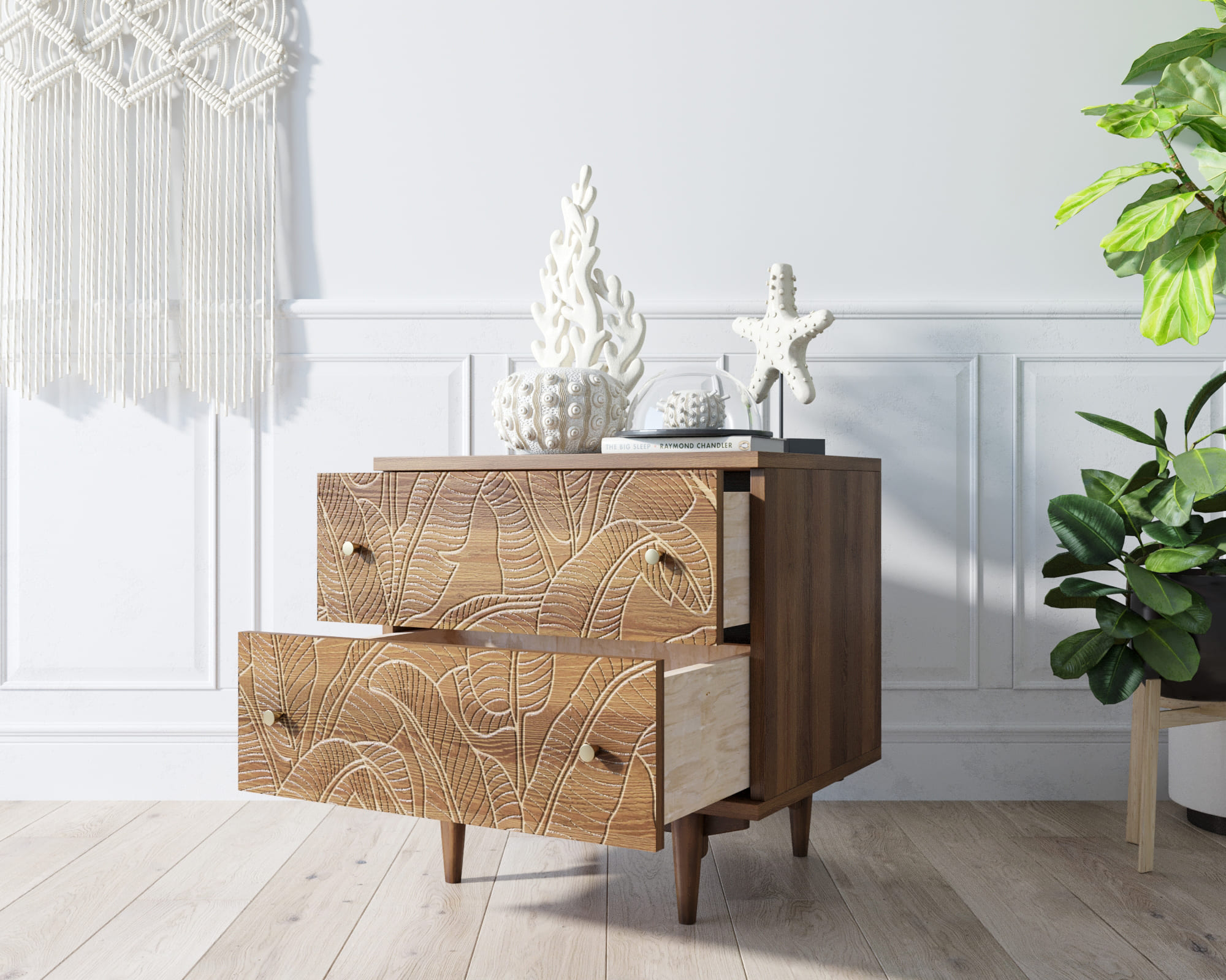 купить Комод "Boho" 2 ящика джангл арт BH06