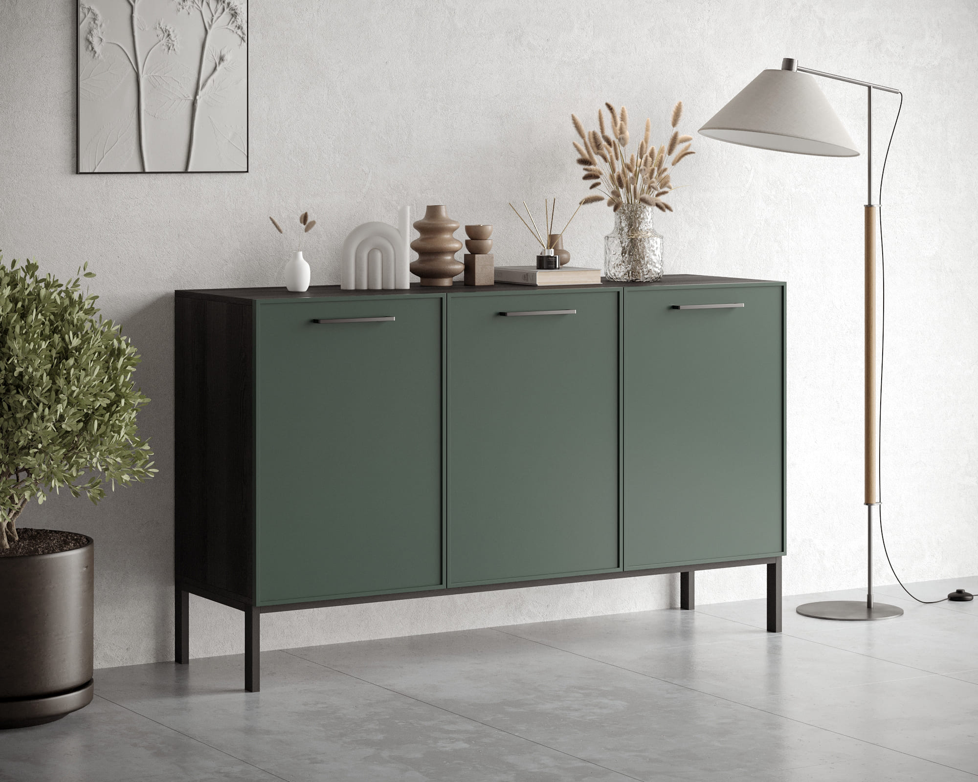 купить Комод с тремя дверками "Nicole" NLN02G в Москве купить Комод с тремя дверками "Nicole" NLN02G