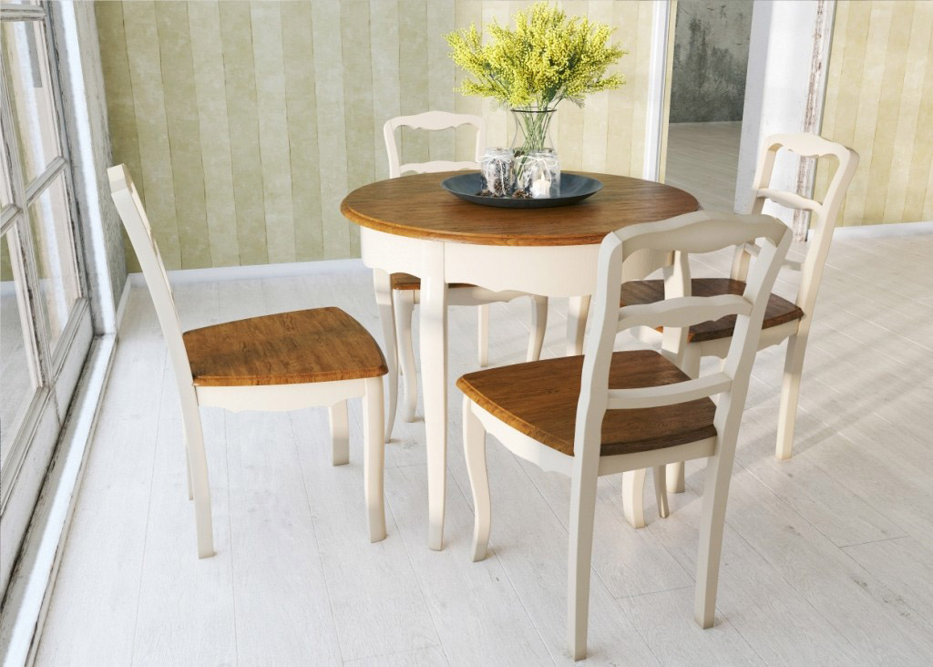 Круглый стол и четыре стула "Leontina" арт Leontina-7 Круглый стол и четыре стула "Leontina" арт Leontina-7