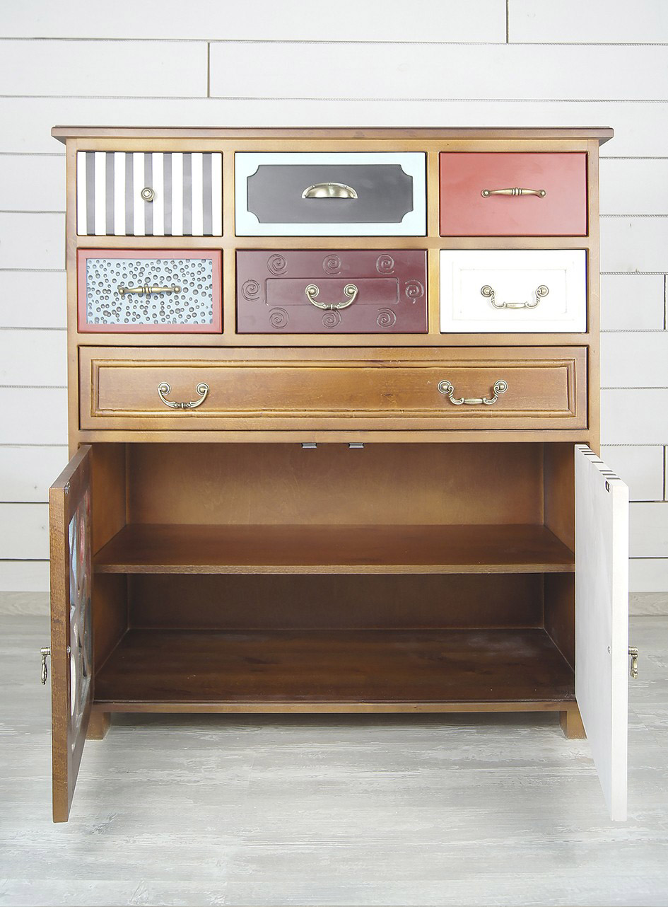 купить Вертикальный комод Gouache Birch (7 ящиков) арт G20017ETG/1