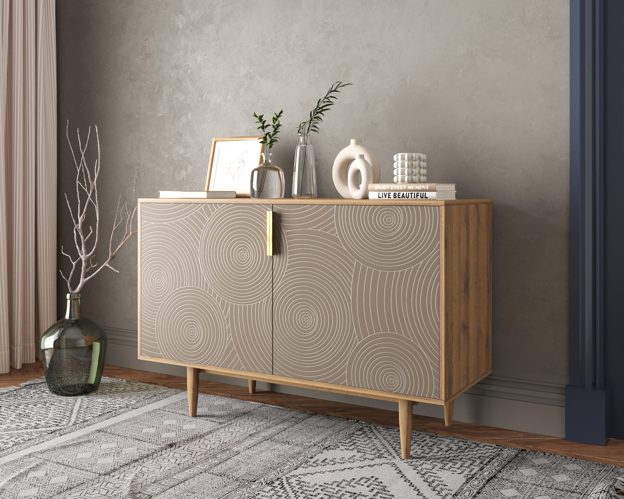 заказать Комод с двумя дверками "Line" R18/beige в Москве заказать Комод с двумя дверками "Line" R18/beige