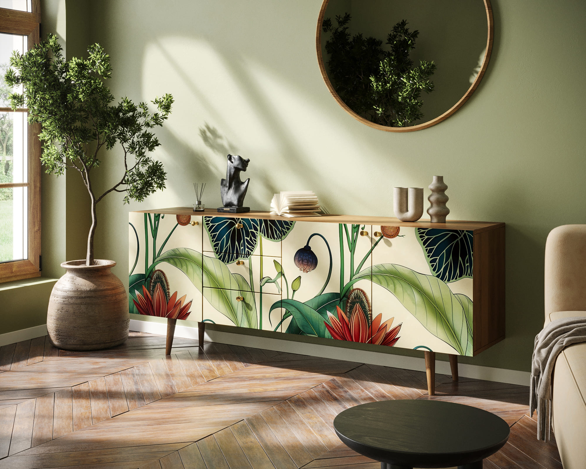 заказать Комод "Berber" удлиненный арт BB11/Print_55