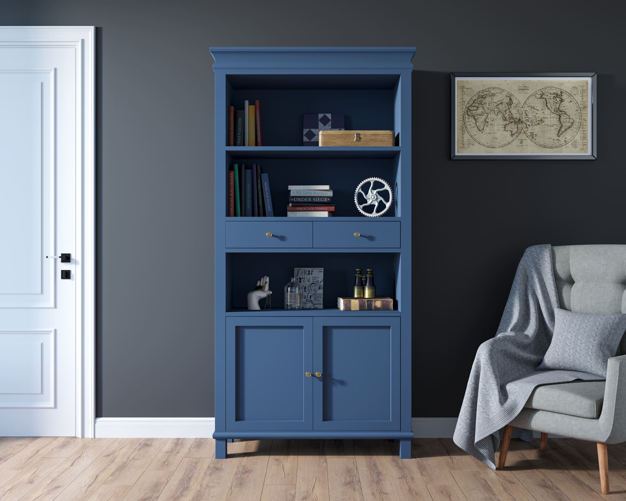 Стеллаж "Jules Verne" с дверками арт JV30ETGB в интернет-магазине в Москве Стеллаж "Jules Verne" с дверками арт JV30ETGB в интернет-магазине