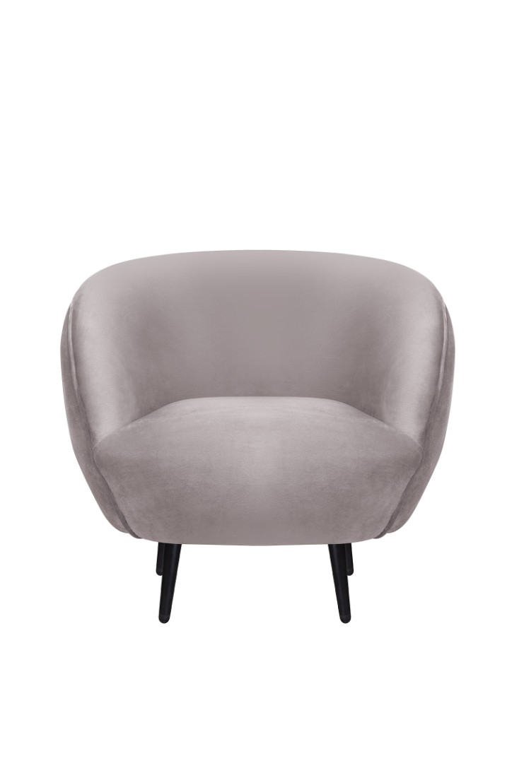 купить Мягкое кресло Small Benee Grey на черных ножках
