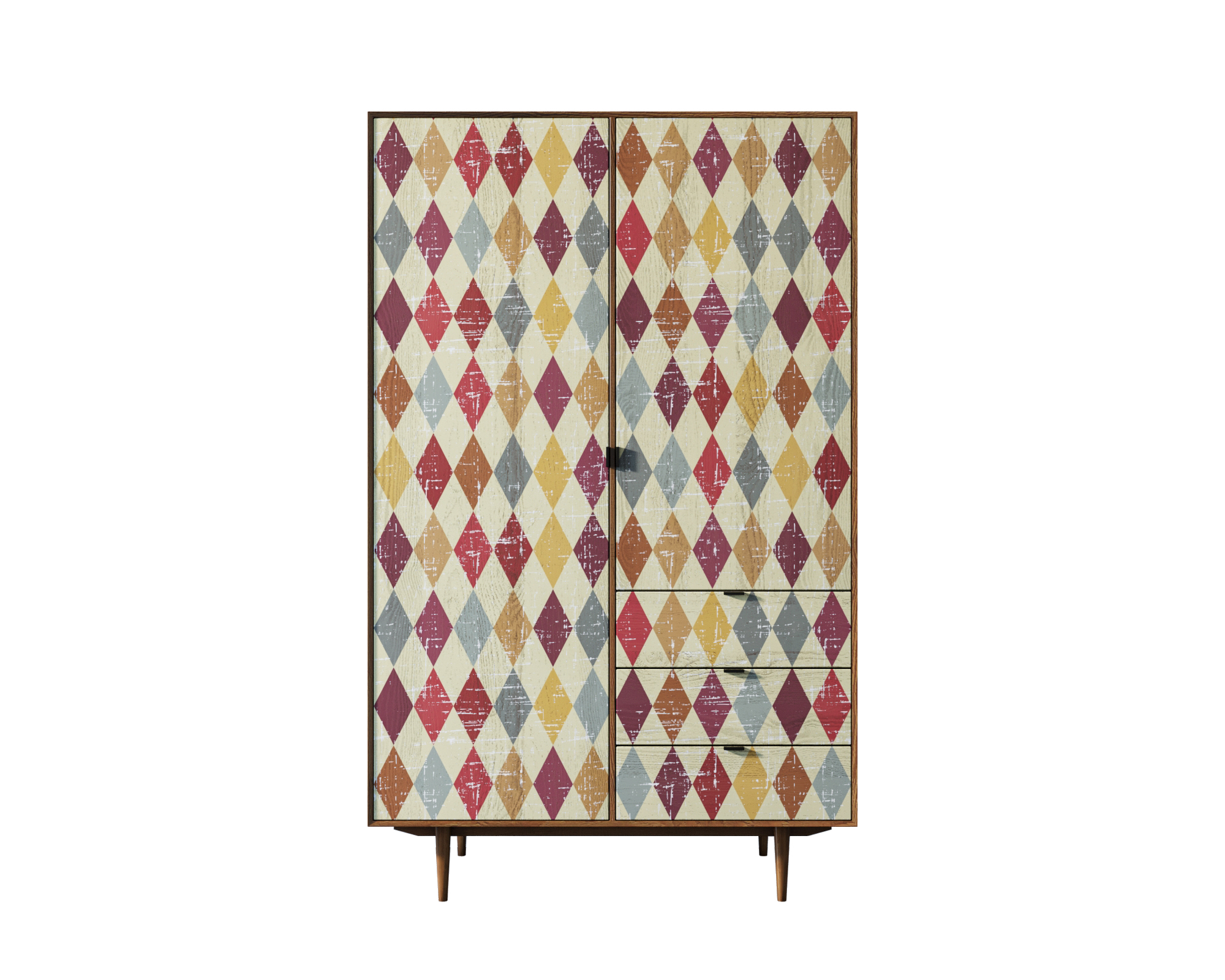 купить Шкаф в скандинавском стиле "Bruni print" с ящиками арт BR27P