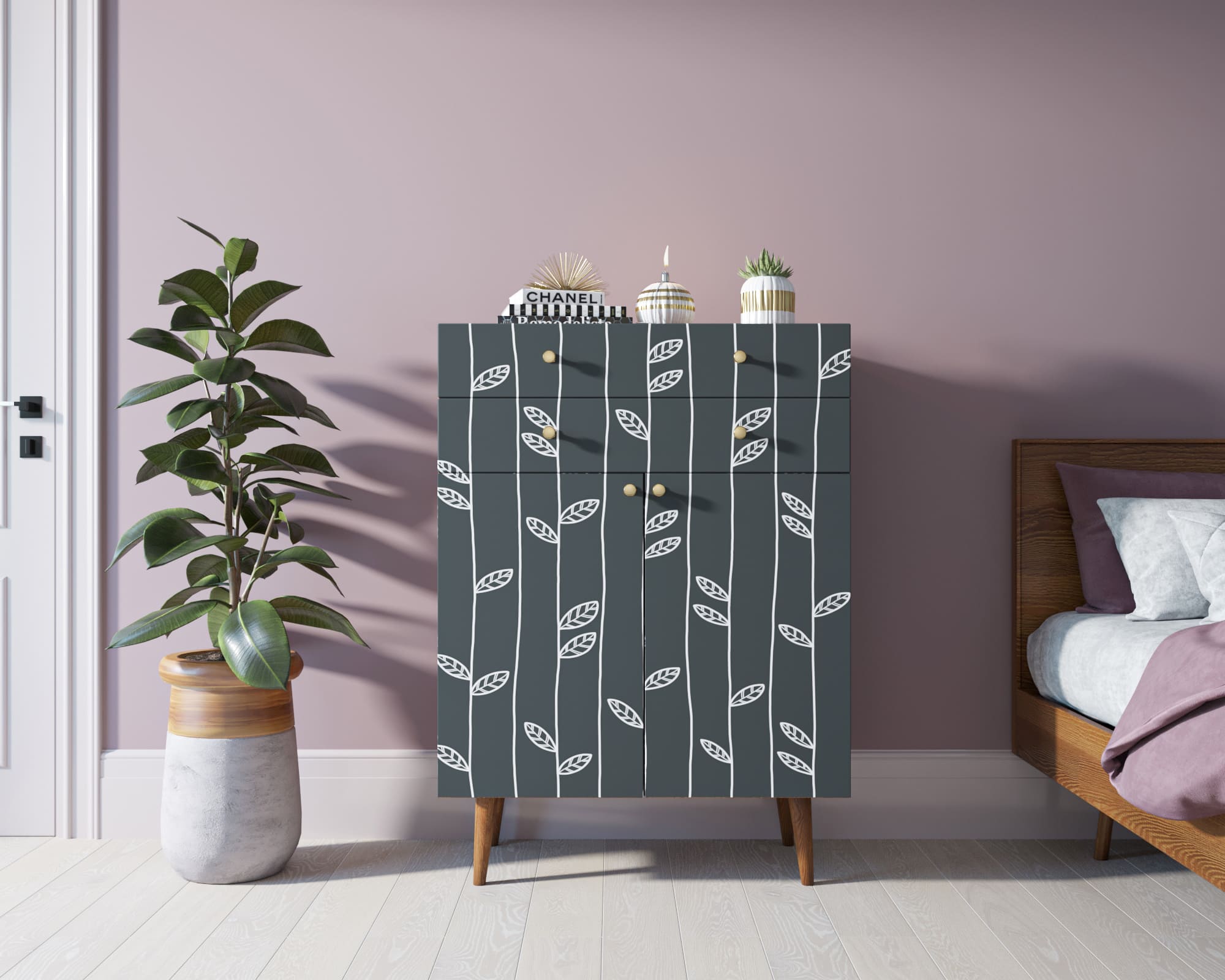 Комод "Berber" большой принт 18 арт BB12/Print_18 в интерьере